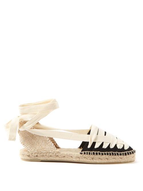 Castaer - Jean Lace Up Canvas And Jute Espadrilles - Womens - Multi