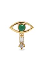 Ileana Makri Diamond, Emerald & Yellow-gold Earring