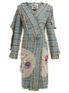 Matchesfashion.com Matty Bovan - Floral Embellished Tweed Coat - Womens - Multi