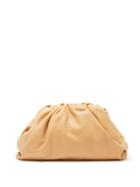 Bottega Veneta - The Pouch Leather Clutch Bag - Womens - Beige