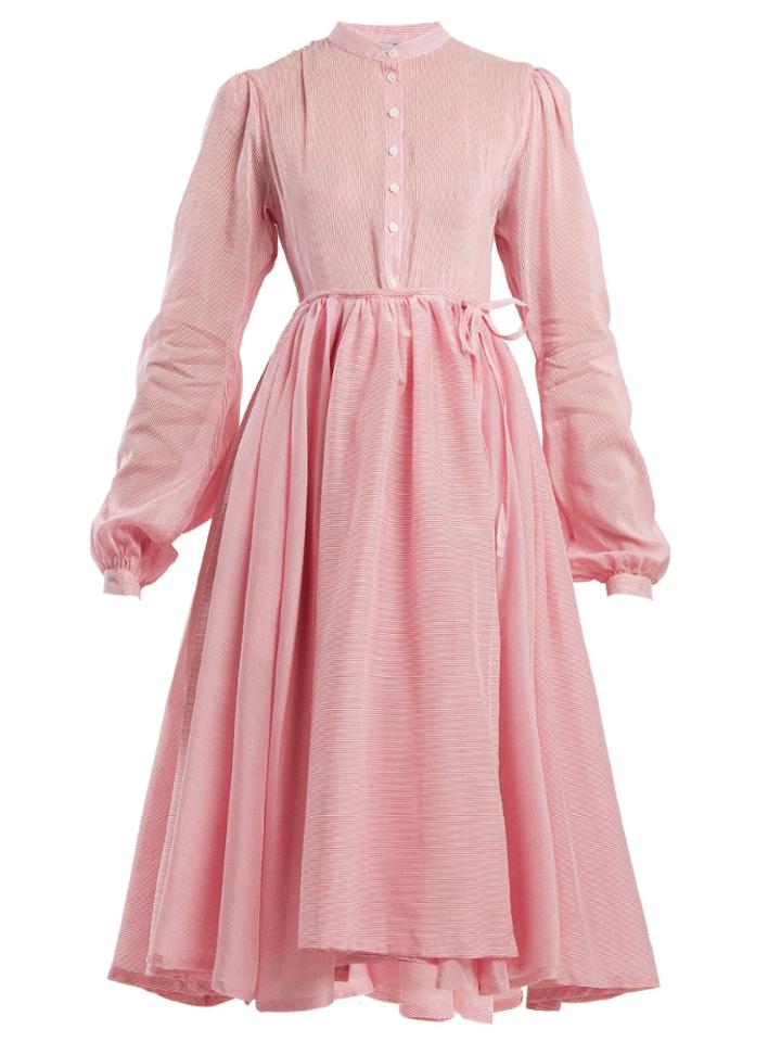 Thierry Colson Shanagar Striped Midi Dress