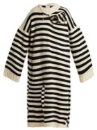 Charles Jeffrey Loverboy Slashed Striped Wool Dress