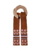 Matchesfashion.com Raf Simons - Fair-isle Striped Slim Alpaca-blend Scarf - Womens - Beige Multi