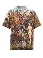 Matchesfashion.com Endless Joy - Symptom Of Nature Printed Short Sleeve Shirt - Mens - Black Multi