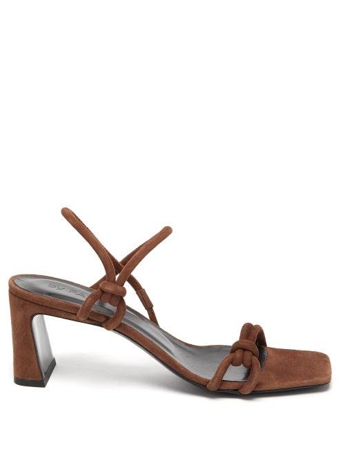 Matchesfashion.com By Far - Charlie Square Toe Leather Sandals - Womens - Tan