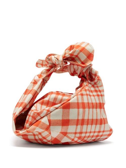 Matchesfashion.com Simone Rocha - Wrap Baby Gingham Taffeta Bag - Womens - Red Multi