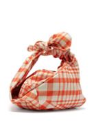 Matchesfashion.com Simone Rocha - Wrap Baby Gingham Taffeta Bag - Womens - Red Multi