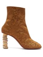 Matchesfashion.com Vetements - Geisha Brocade Coin Heel Boots - Womens - Bronze
