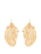Matchesfashion.com Etro - Crystal Embellished Laser Cut Paisley Earrings - Womens - Gold