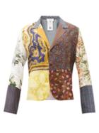 Marine Serre - Upcycled Patchwork-silk Blazer - Mens - Multi