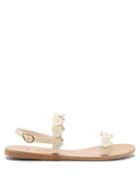 Ladies Shoes Ancient Greek Sandals - X Harley Viera-newton Clio Heart Leather Sandals - Womens - White