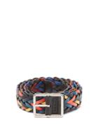 Matchesfashion.com Paul Smith - Reversible Woven Leather Belt - Mens - Multi