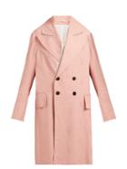 Matchesfashion.com Ann Demeulemeester - Alexa Rose Jacquard Oversized Cotton Blend Coat - Womens - Pink