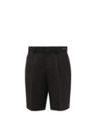 Matchesfashion.com Umit Benan B+ - Pleated Straight-leg Twill Shorts - Mens - Black