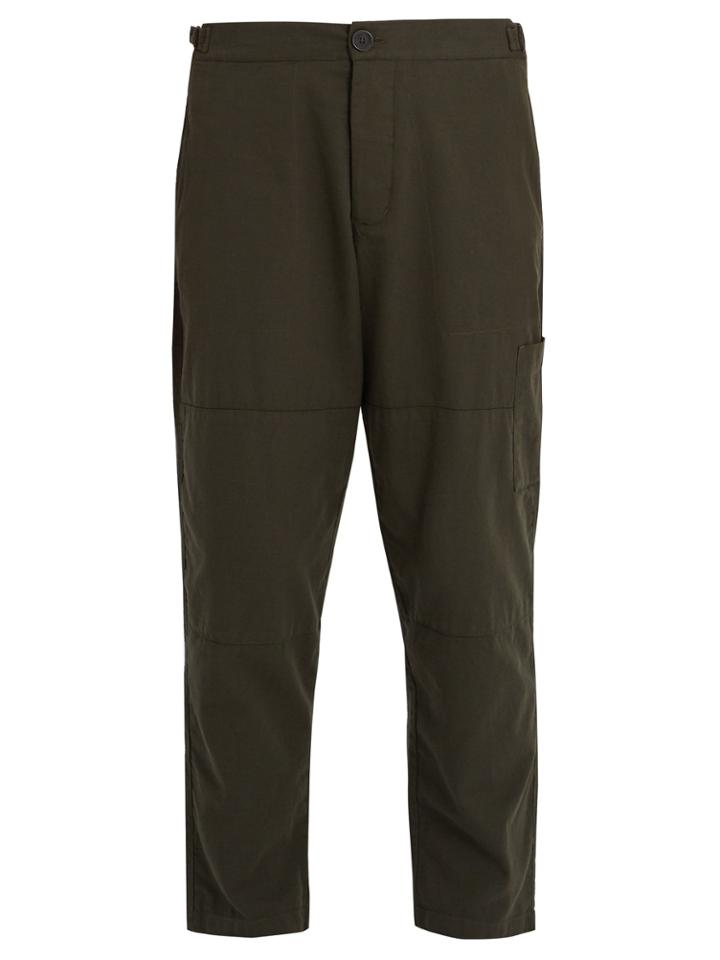 Oliver Spencer Judo Tapered-leg Cropped Cotton Trousers
