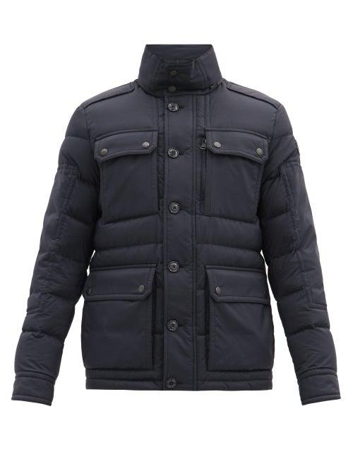 Matchesfashion.com Moncler - Lagginhorn Flap-pocket Down-quilted Coat - Mens - Navy
