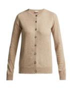 Matchesfashion.com Connolly - Long Sleeve Cashmere Cardigan - Womens - Beige