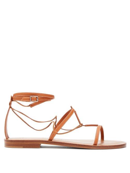 Matchesfashion.com Lvaro - X Kim Hersov Leather Sandals - Womens - Tan