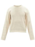 Rick Owens - Ribbed Recycled-cotton Sweater - Mens - Cream