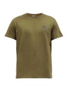 Matchesfashion.com Loewe - Anagram-embroidered Cotton T-shirt - Mens - Khaki
