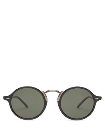 Matchesfashion.com Oliver Peoples - Kosa Round Acetate Sunglasses - Mens - Black