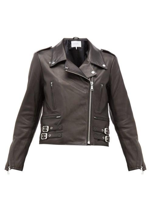 Matchesfashion.com Frame - Leather Biker Jacket - Womens - Black