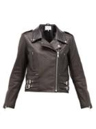 Matchesfashion.com Frame - Leather Biker Jacket - Womens - Black