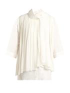Lemaire Pleated Silk And Cotton Foulard Blouse