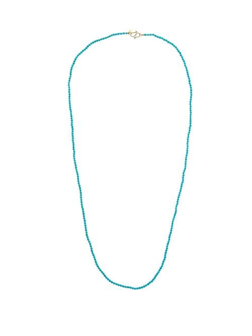 Matchesfashion.com Rosa De La Cruz - Turquoise And 18kt Gold Necklace - Womens - Blue Gold