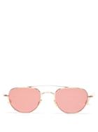 Matchesfashion.com Jacques Marie Mage - Harcourt Aviator Titanium Sunglasses - Mens - Pink Gold