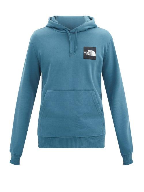 Matchesfashion.com The North Face - Logo-patch Cotton-jersey Hooded Sweatshirt - Mens - Blue Multi