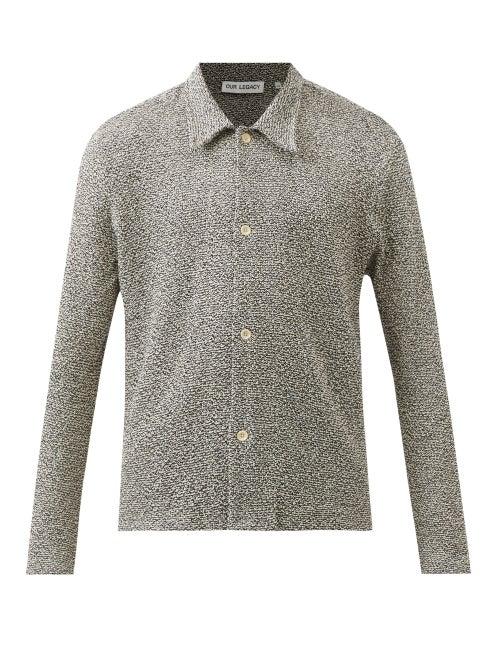 Our Legacy - Retreat Crocheted Cotton Shirt - Mens - Black White