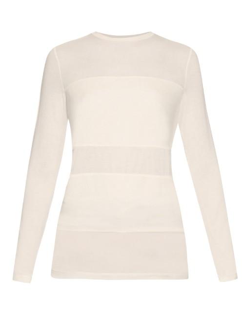 Raey Sheer-panel Long-sleeved T-shirt