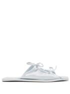 Matchesfashion.com Carlotha Ray - Adele Bow-tie Satin Sandals - Womens - Light Blue