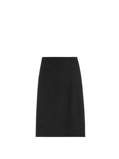 Matchesfashion.com Balenciaga - Kilt Pleated Wool-twill Suit Skirt - Mens - Black