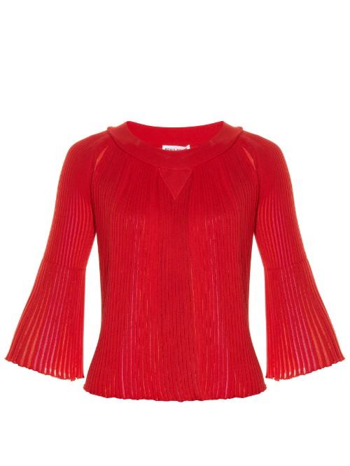 Sonia Rykiel Multicoloured-insert Pleated Sweater