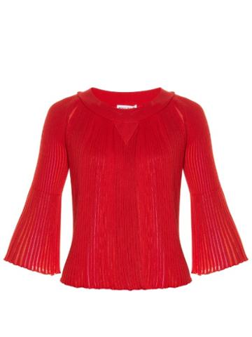 Sonia Rykiel Multicoloured-insert Pleated Sweater