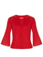 Sonia Rykiel Multicoloured-insert Pleated Sweater