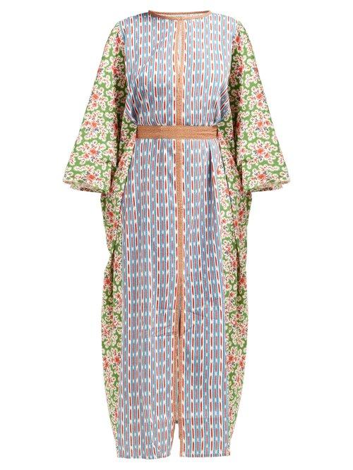 Matchesfashion.com D'ascoli - Emir Cotton Kaftan - Womens - Green Red