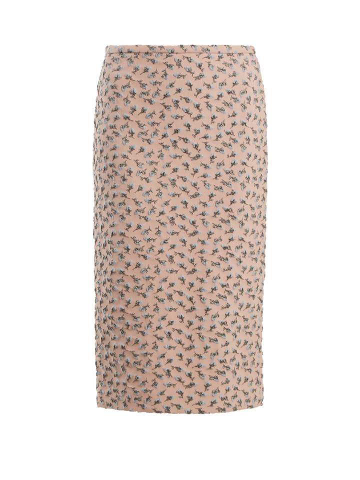 Rochas Roses-brocade Skirt