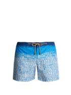 Matchesfashion.com Thorsun - Titan Fit Clay Print Swim Shorts - Mens - Blue