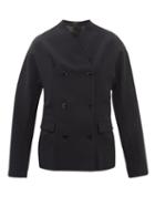 Isabel Marant - Jilma Grown-on Sleeve Collarless Wool-twill Blazer - Womens - Black