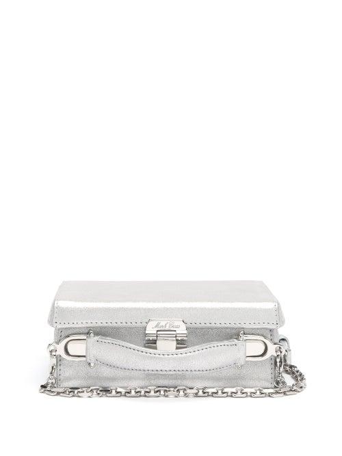 Matchesfashion.com Mark Cross - Grace Mini Leather Box Bag - Womens - Silver