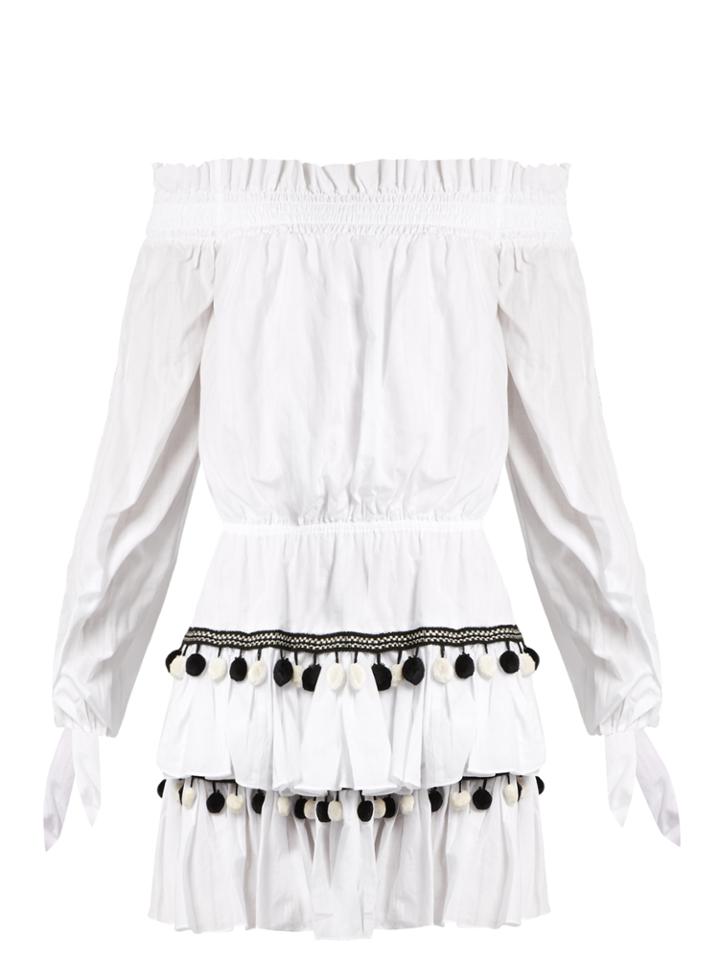 Caroline Constas Lou Off-the-shoulder Cotton Dress