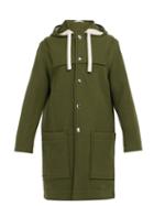 Matchesfashion.com Acne Studios - Hooded Wool Blend Coat - Mens - Green