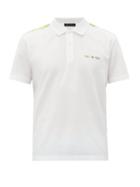 Matchesfashion.com Versace - Rainbow Logo Cotton Polo Shirt - Mens - White