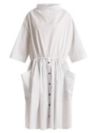 Lemaire Striped Stand-collar Cotton Dress