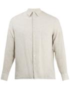 Giorgio Armani Point-collar Linen Shirt