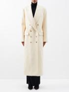 Khaite - Barlow Peak-lapel Double-breasted Coat - Womens - Cream