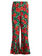Gucci Floral-print Pleated-hem Silk Trousers